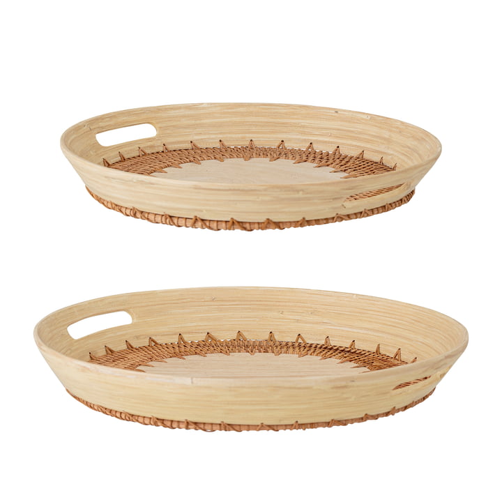 Lany tray from Bloomingville in natural bamboo (set of 2)