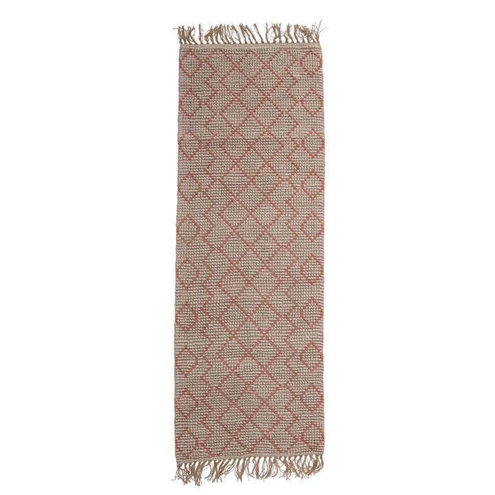 Abriella Jute carpet 70 x 200 cm from Bloomingville in nature / pink