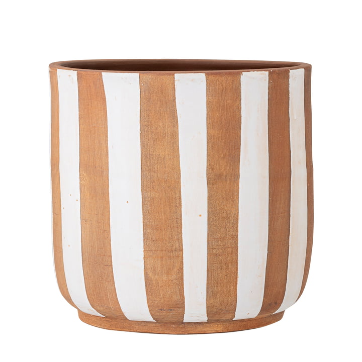 Joni Flowerpot from Bloomingville in white / brown