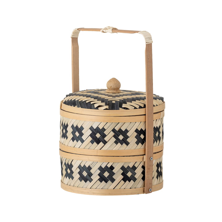 Nian Storage basket from Bloomingville in sea grass natural / black