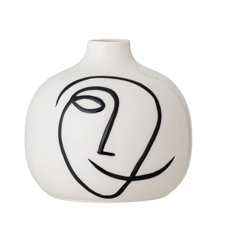 Norma Vase, h 13,5 cm from Bloomingville in white