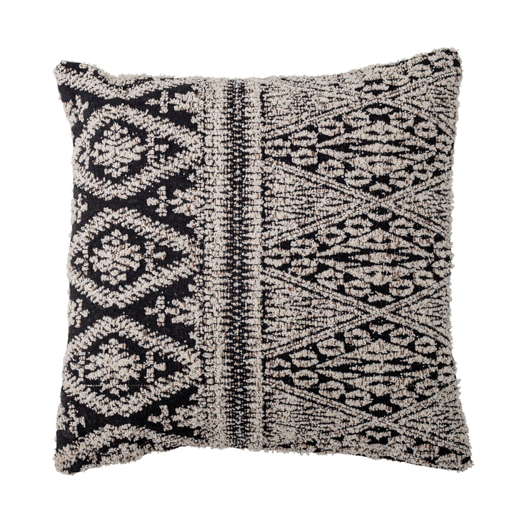 Kuno Cushion from Bloomingville in the colours black / natural white