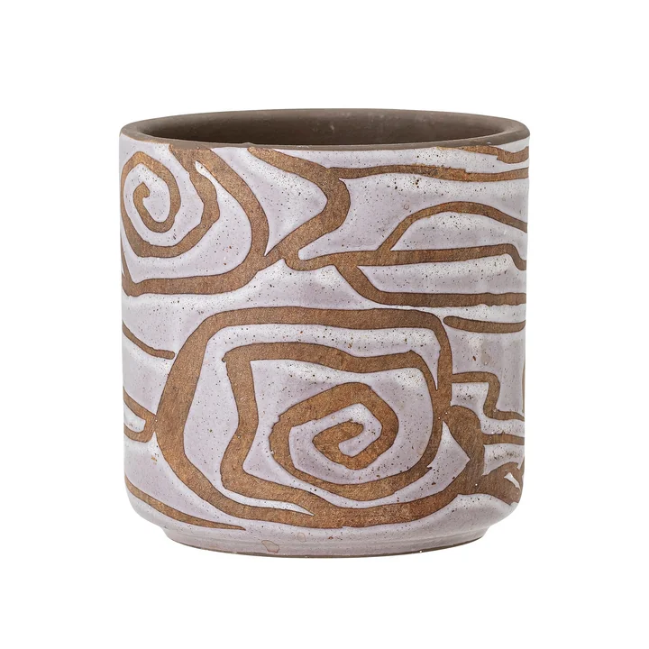 Lija Flowerpot from Bloomingville in white / brown