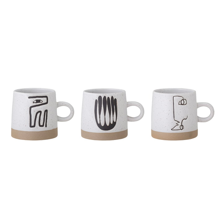 Eliana Mug from Bloomingville in white (set of 3)