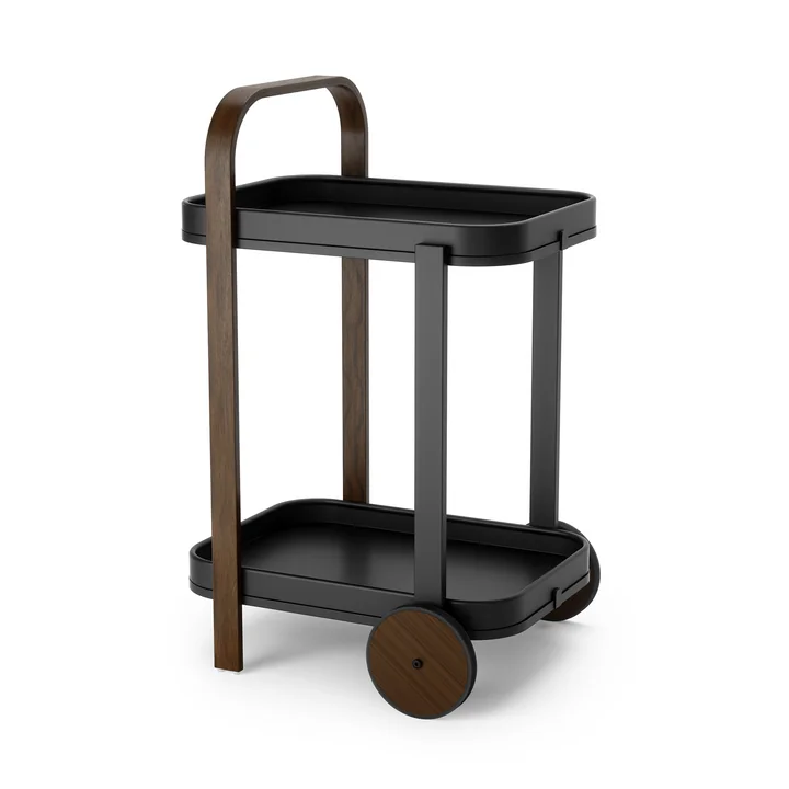 Bellwood Serving trolley from Umbra in black / walnut