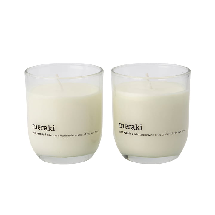 Scented candle Ø 7 cm, Wild meadow (set of 2) from Meraki