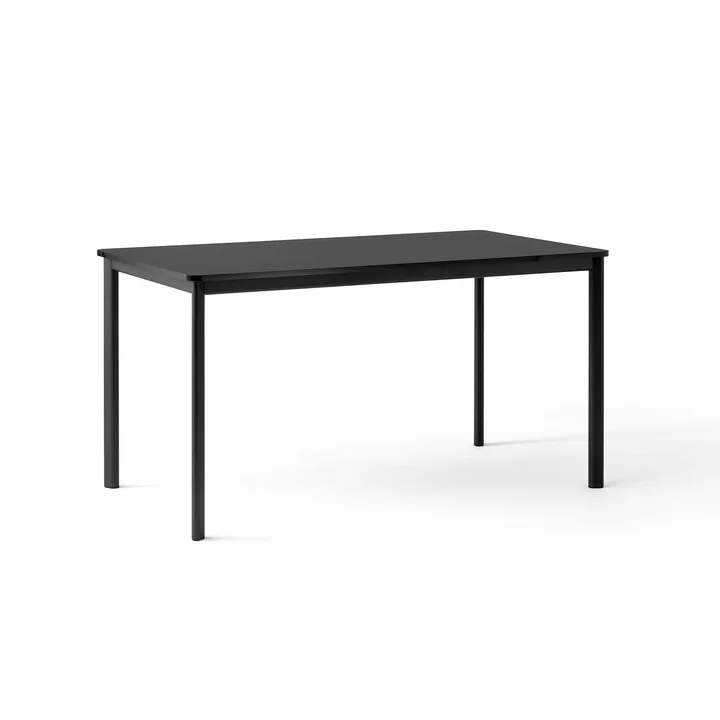 Drip Dining table HW58, 140 x 80 cm, Fenix Nano laminate black (0720) from & Tradition