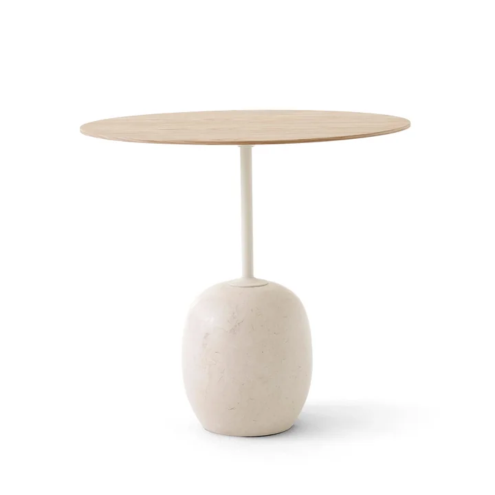 Lato Side table H 45 cm, 40 x 50 cm, oak / Crema Diva marble from & Tradition