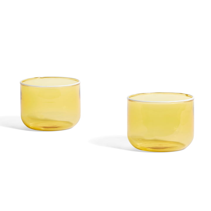 Tint Drinking glass 200 ml (set of 2) from Hay in the colour light yellow / white