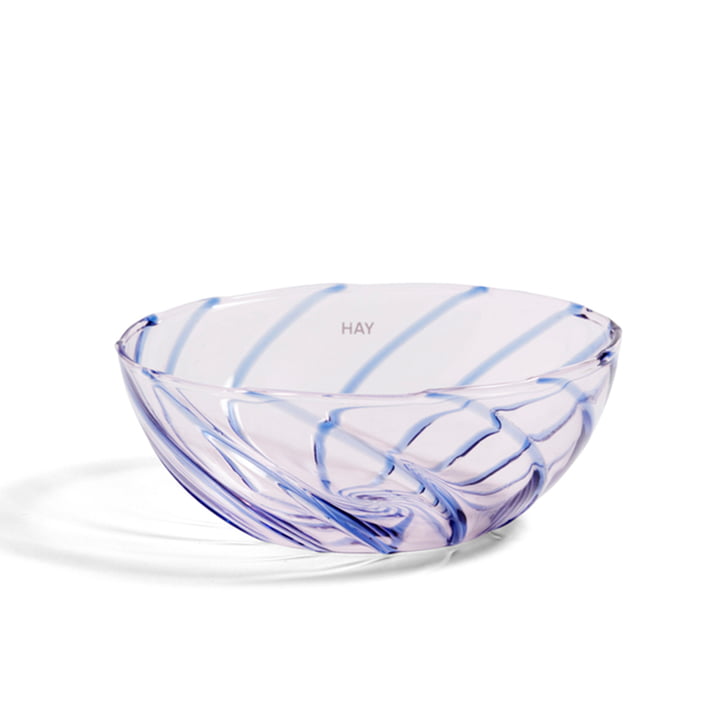 Spin Bowl Ø 8,5 x H 3,5 cm from Hay in the colour light pink / blue (set of 2)