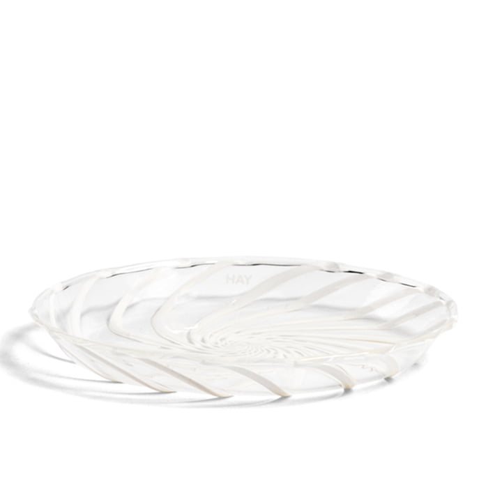 Spin Bowl Ø 11 x H 1,5 cm in the colour clear / white (set of 2)