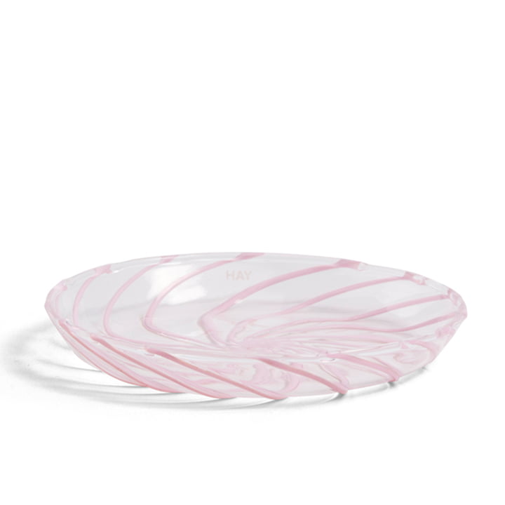 Spin Bowl Ø 11 x H 1,5 cm in the colour clear / pink (set of 2)