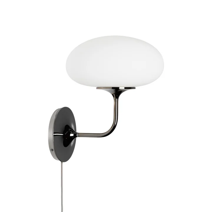 Stemlite Wall lamp, Ø 32 cm, black / chrome from Gubi