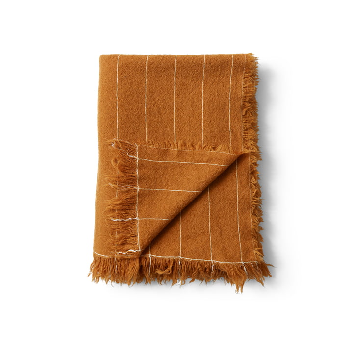 Battus Wool blanket, 130 x 185 cm, ochre from Menu