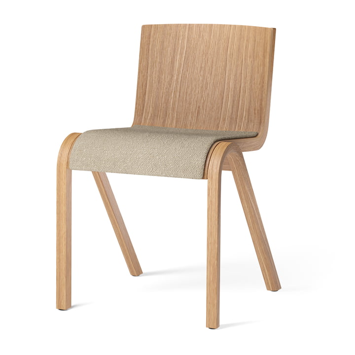 Ready Dining Chair, seat cushion, natural oak / bouclé beige from Audo