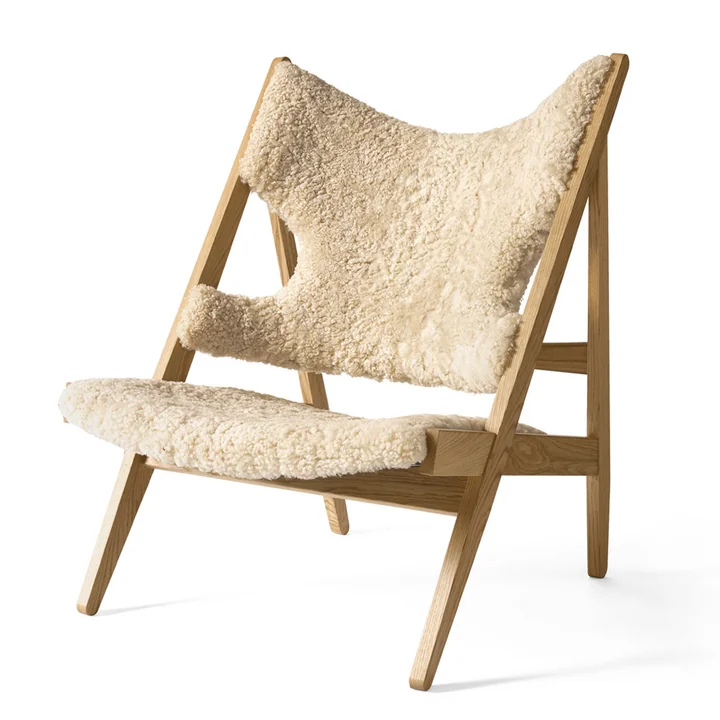 Audo - Knitting Chair, Natural Oak / Sheepskin Curly
