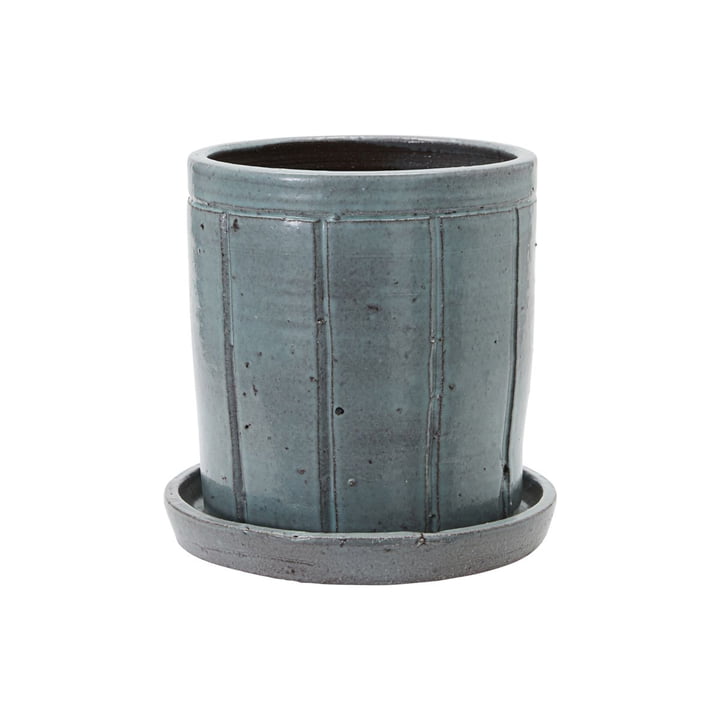 Julian Flowerpot with saucer from House Doctor in grey / green