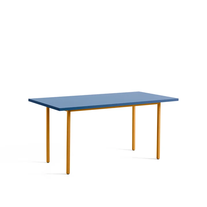 Two-Colour Dining table from HAY in the dimensions 160 x 82 cm in the colour blue / ochre