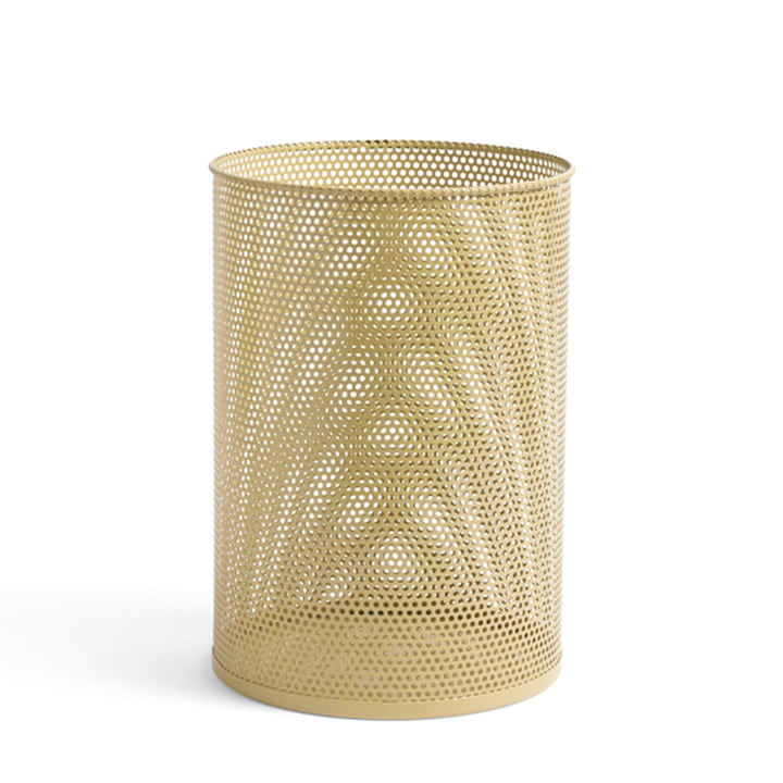 Perforated Bin L Ø 31 x H 44 cm from Hay in the colour dusty yellow