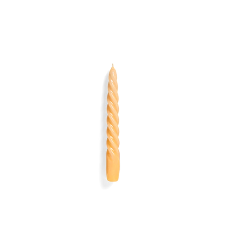 Spiral Stick candle H 20 cm by Hay in the color dark peach