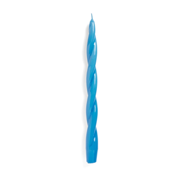 Spiral Stick candle H 29 cm from Hay in the colour sky blue