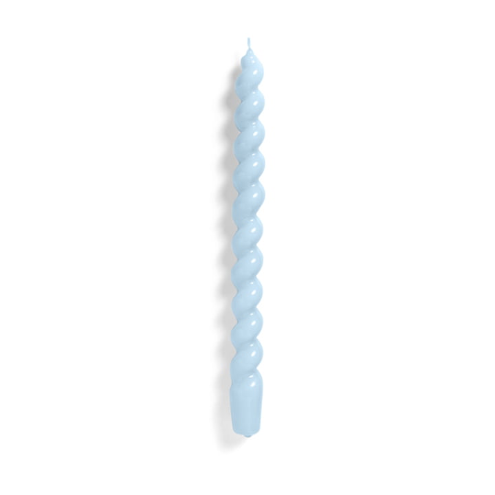 Spiral Stick candle H 29 cm from Hay in the color light blue