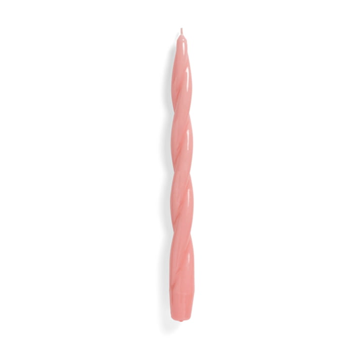 Spiral Stick candle H 29 cm from Hay in the color dark rose