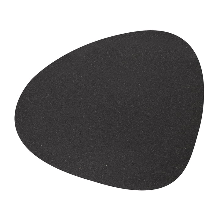 Placemat Curve L, Core mottled anthracite from LindDNA