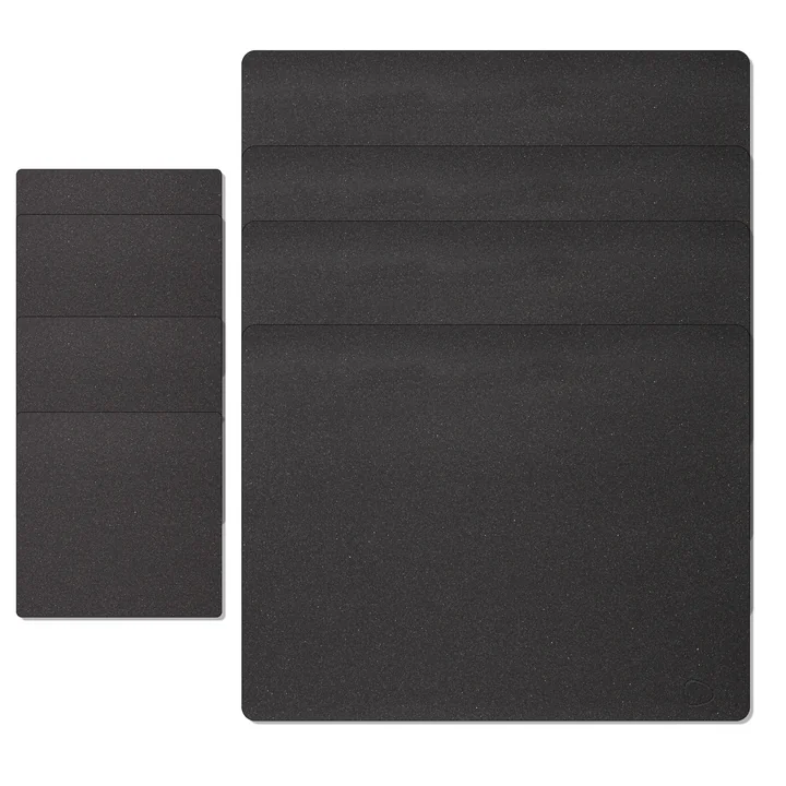 Gift set Square L , Core mottled anthracite (4 placemats + 4 glass coasters) from Lind DNA