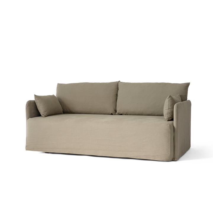 Offset 2 seater sofa with removable cover, Cotlin poppy seed from Audo