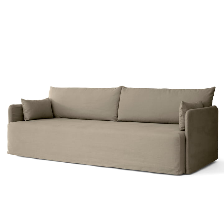 Offset 3 seater sofa with removable cover, Cotlin poppy seed from Audo