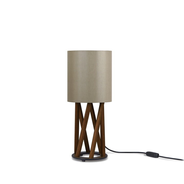 LINN LITTLE OBLIQUE Table lamp from Maigrau in smoked oak, bronze grey