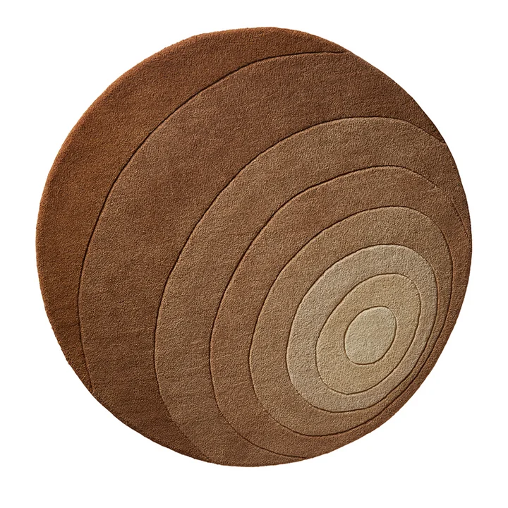 Luna Carpet Ø 120 cm from Verpan in dark sand