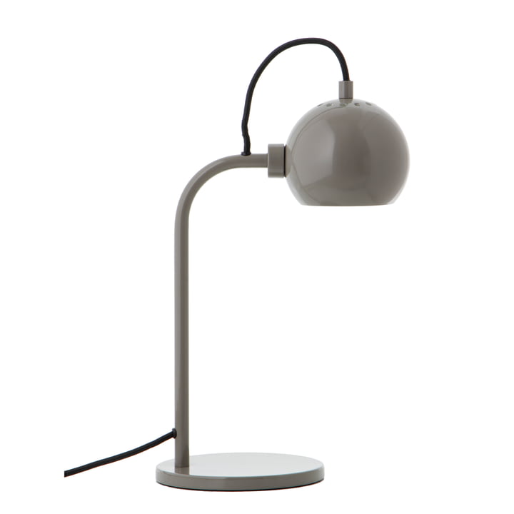 Ball Single Table lamp, warm grey glossy from Frandsen