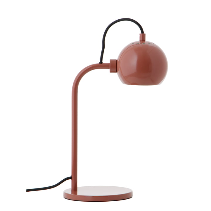 Ball Single Table lamp, red glossy from Frandsen