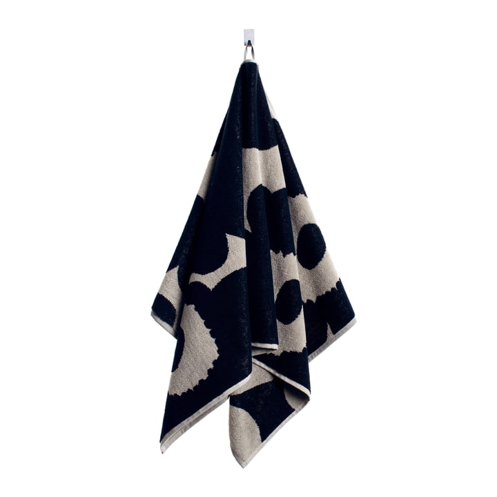 Marimekko - Unikko Towel 50 x 70 cm, black / sand
