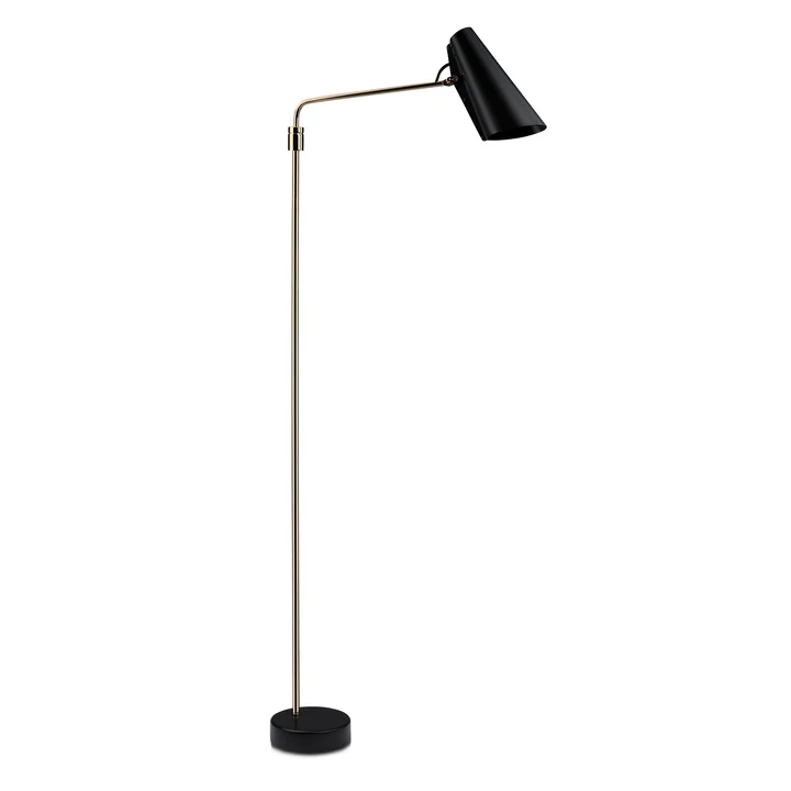 Birdy Swing Floor lamp from Northern in the version black / brass