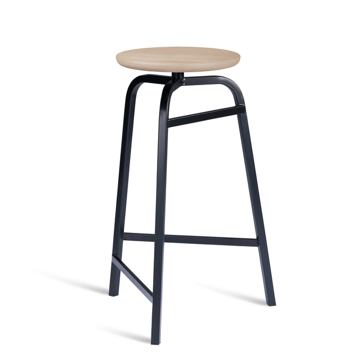 Treble Bar stool from Northern in black / oiled oak finish