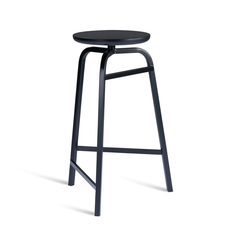 Treble Bar stool from Northern in black / oak black lacquered finish