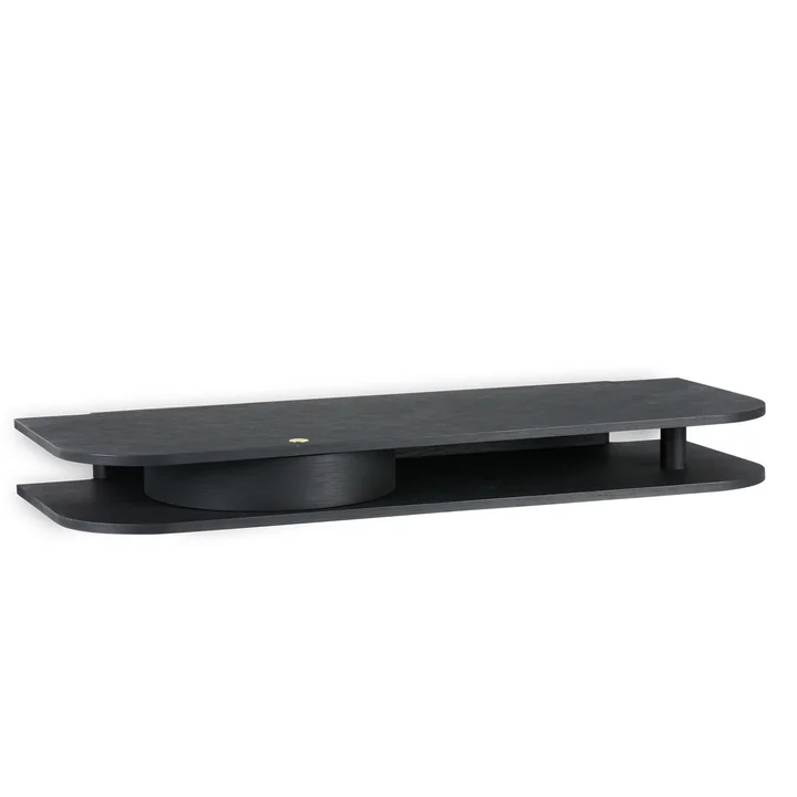 Valet Wall shelf from Northern black lacquered oak