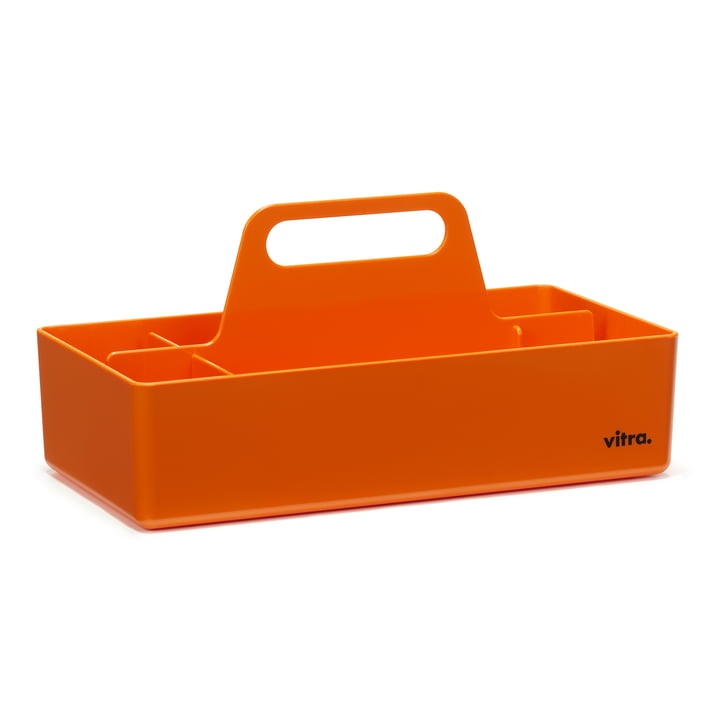 Storage Toolbox recycled, tangerine from Vitra