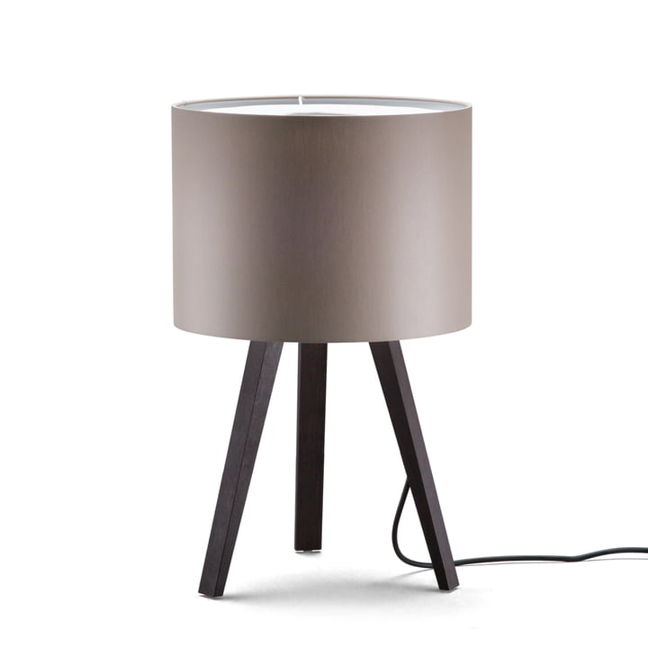 LUCA STAND LITTLE Table lamp from Maigrau in smoked oak in grey