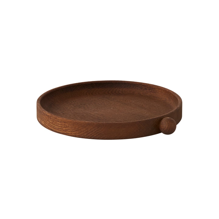 Inka Wooden tray round Ø 20 cm from OYOY in dark