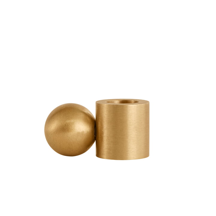 Candleholder Palloa small from OYOY in brushed brass