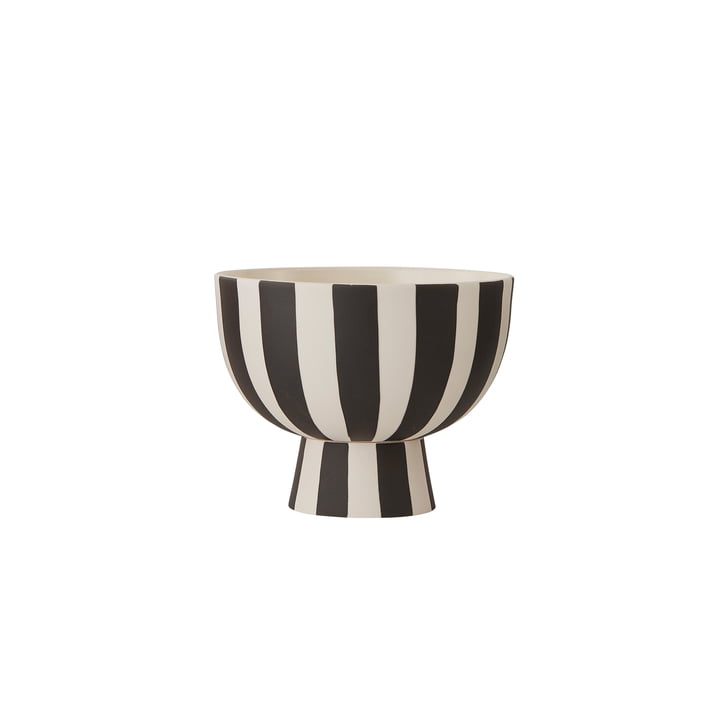 Toppu Bowl Ø 12.6 x H 10 cm from OYOY in white / black