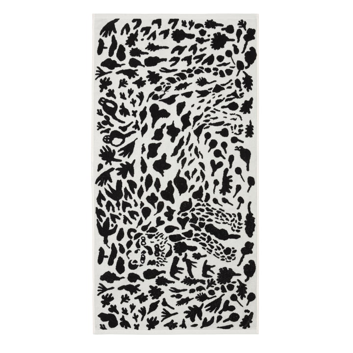 Oiva Toikka Bath towel 70 x 140 cm from Iittala in Cheetah black / white