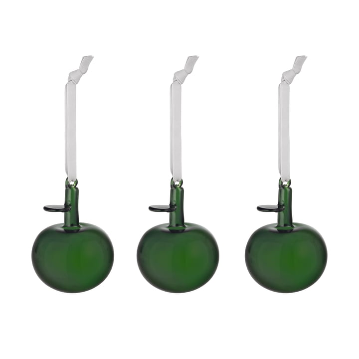 Glass apple (set of 3) from Iittala in green