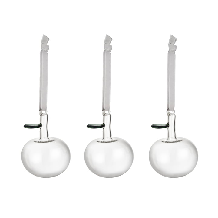 Glass apple (set of 3) from Iittala in clear