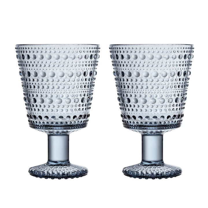 Kastehelmi drinking glass with foot 26 cl by Iittala in the recycled edition (set of 2)