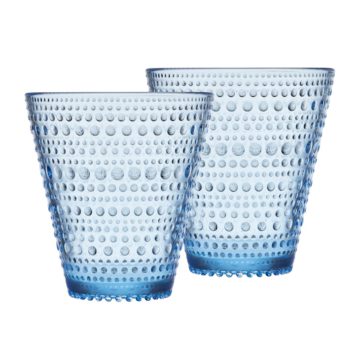 Kastehelmi Drinking glass 30 cl from Iittala in aqua (set of 2)
